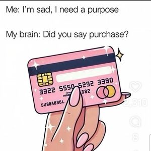 Pink Credit Card Meme Art Print☆ Jus 4 Fun ☆